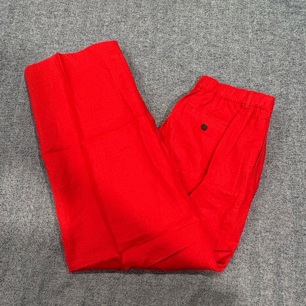 j.crew women’s harbor pant in linen | size m - Picture 2 of 5